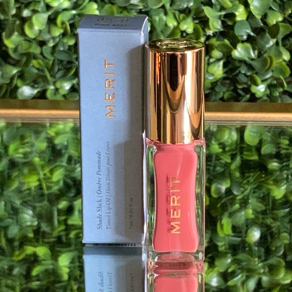 Merit PINK BEET Shade Slick Classics Tinted Lip Oil | NEW | Cool Pink - Picture 1 of 12